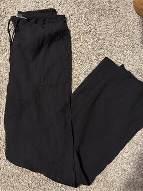 Zara Black Wide-Leg Women's Pants